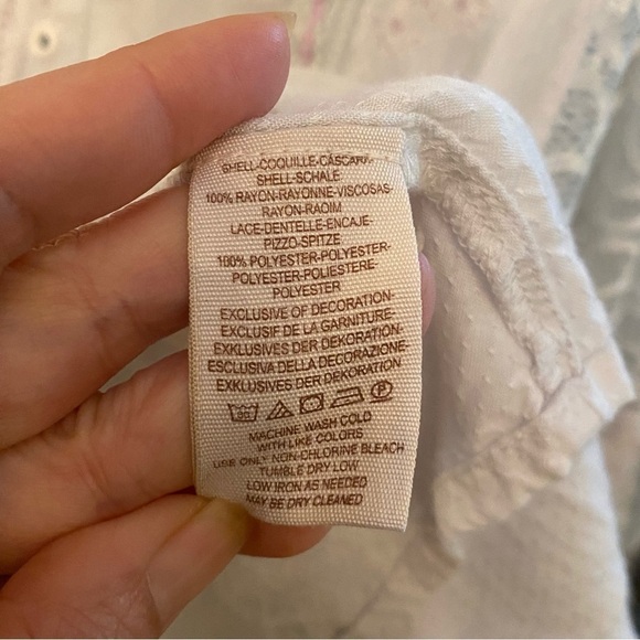 FREE PEOPLE Women Light Blue Boogie All Night Lace Balloon Sleeves Boho Top-S - Picture 8 of 9